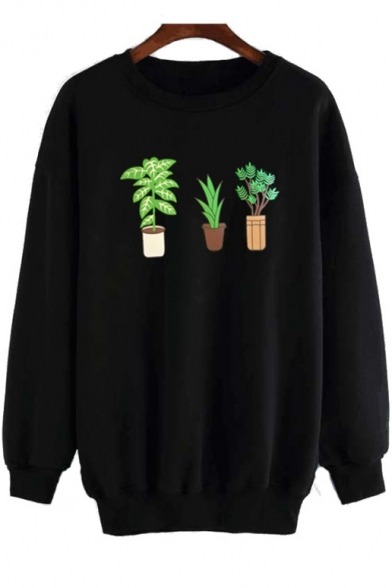 awesomeeeeewa: Trendy Chic Sweatshirts  Potting Print  //  Fake Two-Piece   Flora