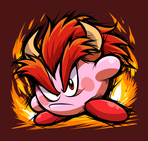 Blazin&rsquo; Bowser Hat Kirby by Mast3r-Rainb0w  An angry Kirby in the Bowser Hat. Honestly it&