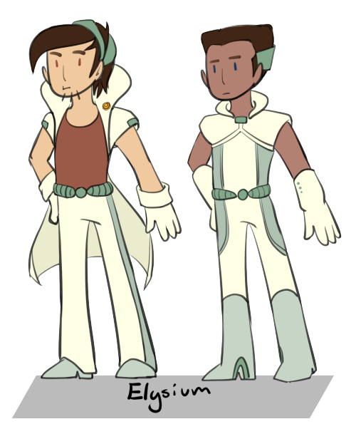 lordsireno: Fashion swap! Cletus and Argus in Deponian wear. Rufus and Argus in Elysian wear, &a