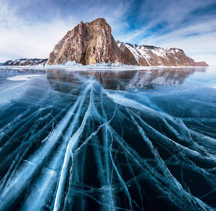 the-gasoline-station:  When a Super-Clear Lake Freezes Over Southern Siberia’s
