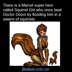 ultrafacts:  znorton:  ultrafacts:  Source For more posts like this, CLICK HERE to follow Ultrafacts   There are SO MANY reasons to love Squirrel Girl beyond just that story though. Okay, so the story that that happened in? It was back in the Golden Age