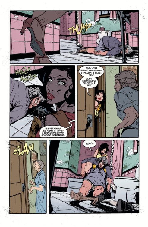 darkhorsecomics:The killer housewife is back! The Schuller family has moved to Cocoa Beach, Florida,