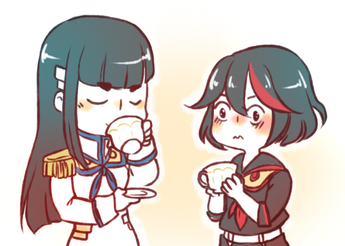 cosumosu:  WISHFUL THINKING EPILOGUE WHERE SATSUKI GIVES HER IMOUTO RYUUKO A MATCHING TEACUP BUHYOOOO  