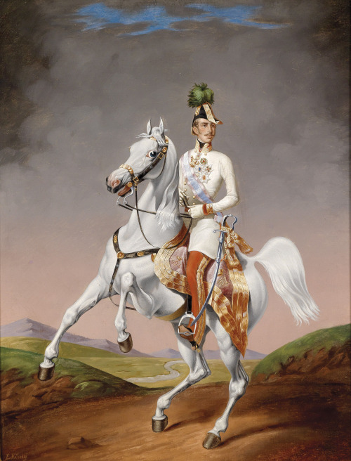 trollception: Portrait of the Young Emperor Francis Joseph on Horse. Lilly König, 1855