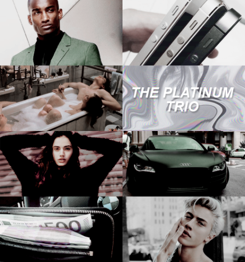 hedakom:THE PLATINUM TRIO: featuring lucky blue smith as draco malfoy; darius dio as blaise zabini; 