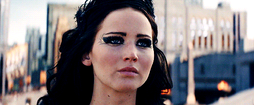 dystopianheroes:  THG MEME: Top 10 favourite ‘Catching Fire’  scenes [9/10]  ↪ “I want you to look straight ahead as if the audience and this whole event are beneath you” - “That should be easy”
