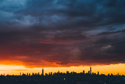 djkrugman - Summer storms in NYC. View from Bushwick,...