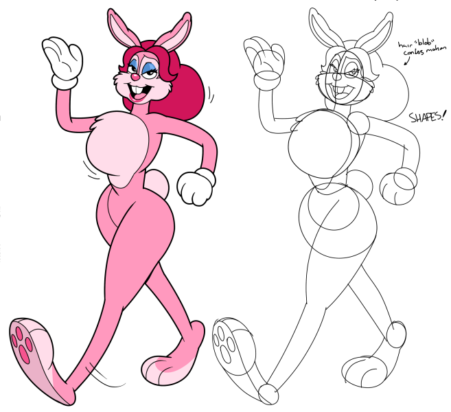 Playing around with the toony bunny that’s popped up a couple times before!