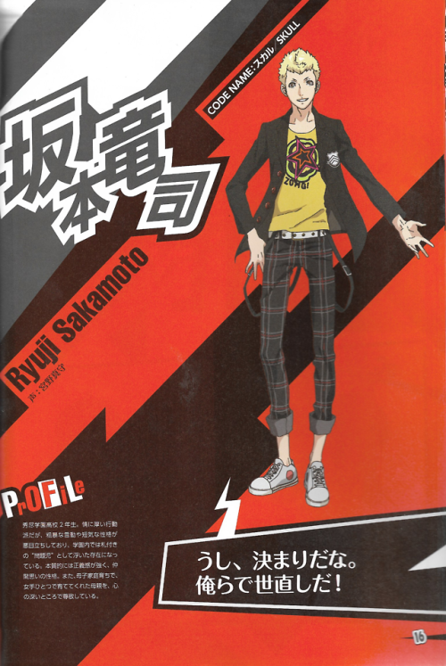 devil-triggerr: Morgana, Ryuji, Ann(e) and Yusuke P5A Profile and References from the mook