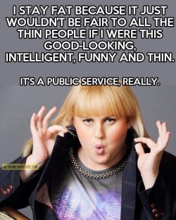 fatamy-rebelwilson:  Rebel Wilsons thoughts on being a large woman