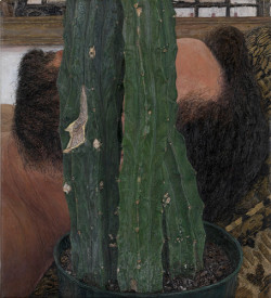 Ellen Altfest, Head and Plant, 2010Oil on canvas11 x 10 in (27.9 c 25.4 cm).