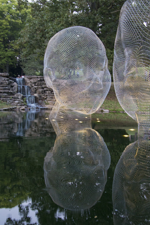 Sculptures by the incredible Spanish Artist Jaume Plensa.  Exhibition now in Nashville, TN at Cheekw