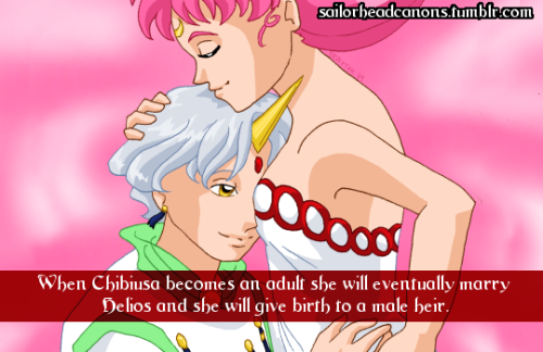 When Chibiusa becomes an adult she will eventually marry Helios and she will give birth to a male he