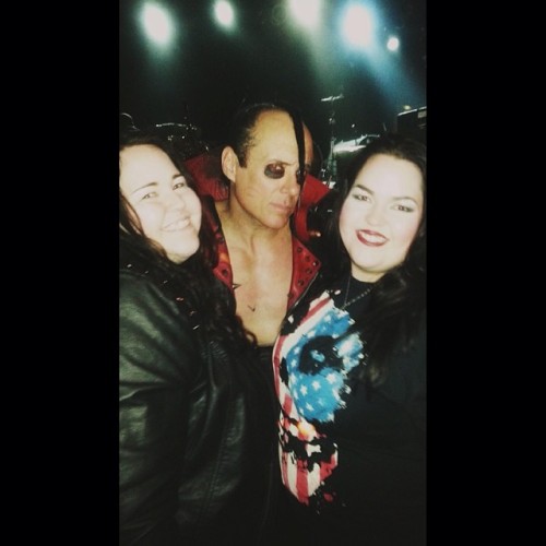 What a great night! Twin and I with Jerry Only! You can see the kiss mark I left on his cheek! #jerr