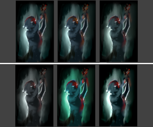 A set of thumbnails for a commissioned painted piece