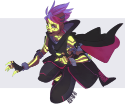 kisu-no-hi:  Suuuuuuper quick coloring of that drawing I did a month ago My favorite’s Sombra skin! 