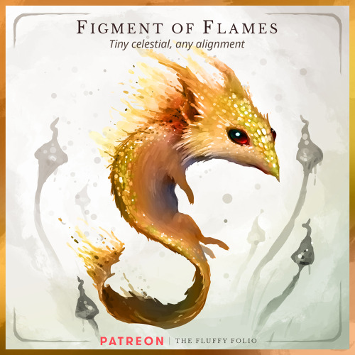 Figment of Flames – Tiny celestial, any alignmentWhile this little critter appears to be some 