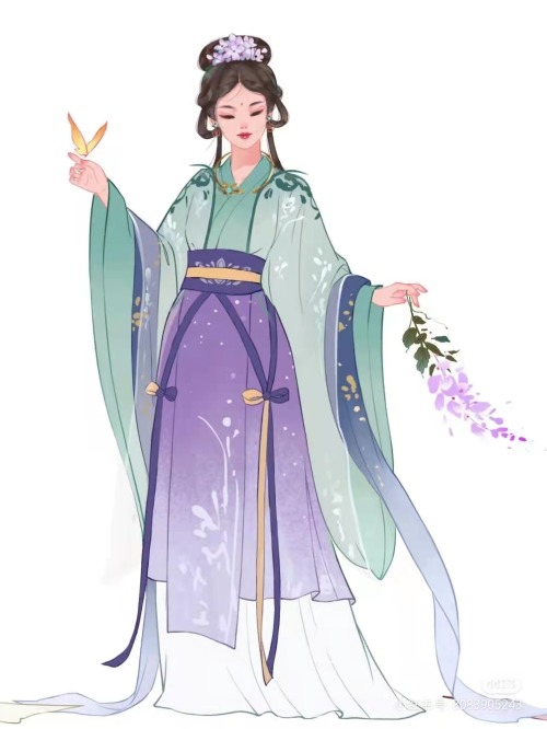 hanfugallery:illustration of chinese hanfu by 柱子(画破画)