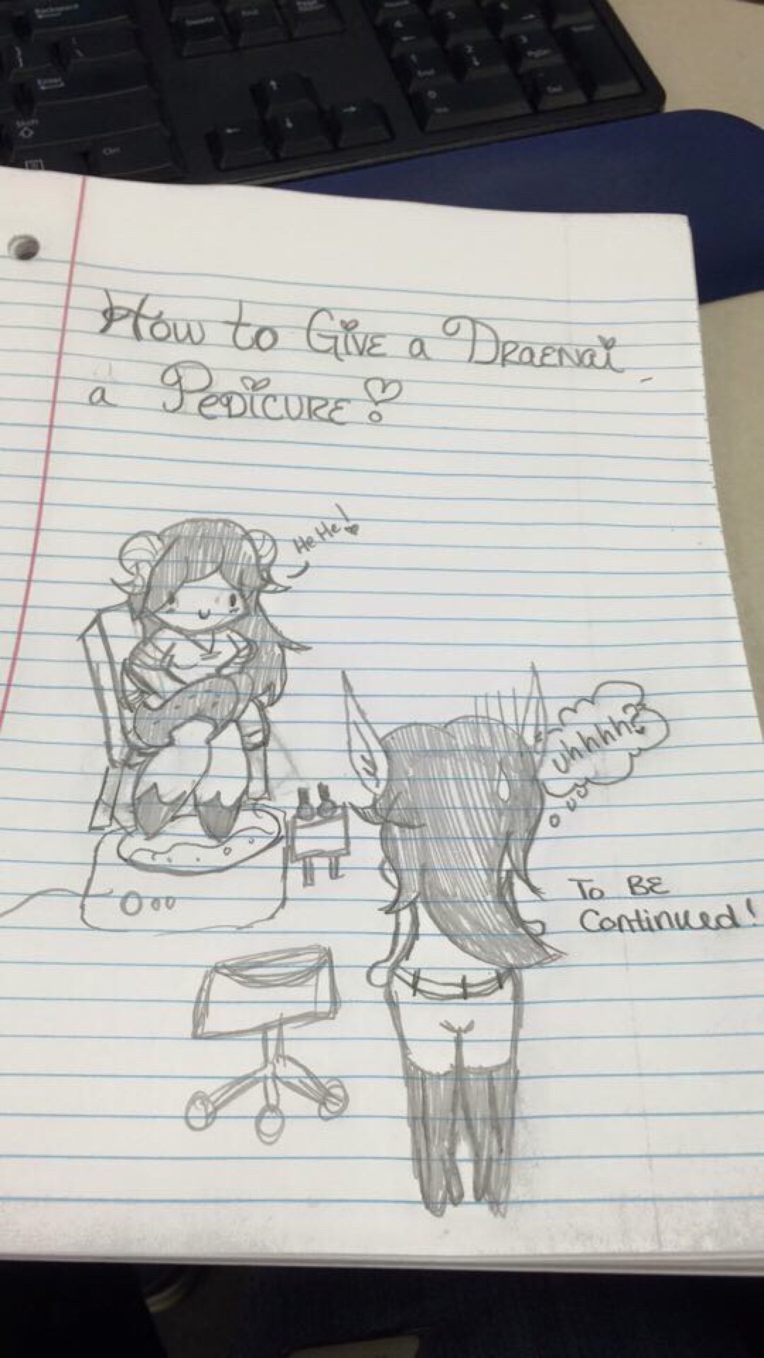 kittyklawzrandomdoodles:  How to give a Draenei a pedicure….?You don’t know…?