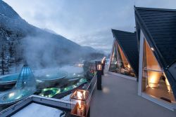 luxuryaccommodations:  AQUA DOME - AustriaState-of-the-art contemporary architecture, alpine charm, and genuine Tyrolean hospitality come together at AQUA DOME, an exquisite wellness hotel surrounded by the imposing Ötztal mountains in Austria. Its rooms