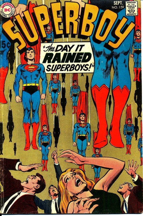 slsblog: Look…up in the sky!Neal Adams cover, 1969 Go get yourself wet boys - it’s raining Sup