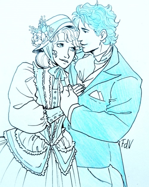 fdevitart: I’m in the mood of feels so here are Jonathan Joestar and Erina Pendleton from “Jojo Biza