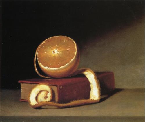 Porn photo Still Life with Orange and Book Raphaelle