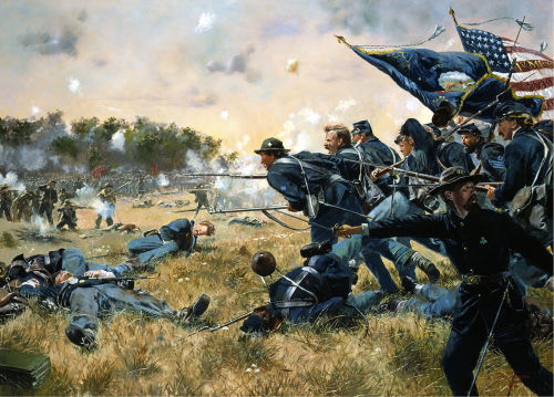 Attack of the 1st Minnesota at Gettysburg by Don Troiani.