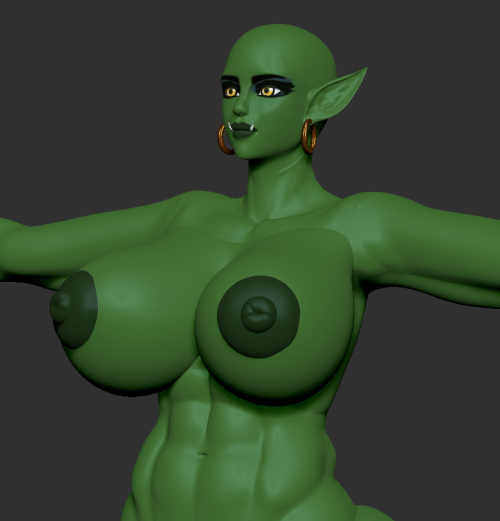 endlessillusionx:    Testing out a New Super hyper proportion pipeline.  Support custom made Game / Animation Models