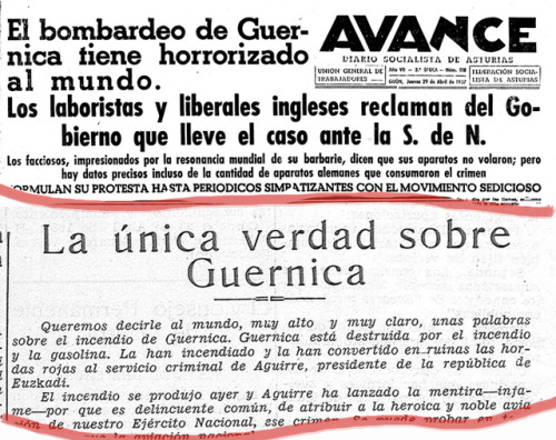 beautiful-basque-country:On a day like today, 82 years ago, Gernika was bombed by Italian fascists d