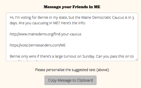 So, you don’t like talking to people on the phone, but you want to help increase turnout to get Bernie elected.