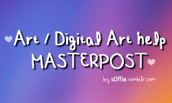 s0ffia:   I decided to make an art (mainly digital art) masterpost with all my bookmarks since they were starting to become a huge mess. It has some other stuff too… I’m doing this for me but maybe someone finds this stuff useful too:-) xx  Art blogs