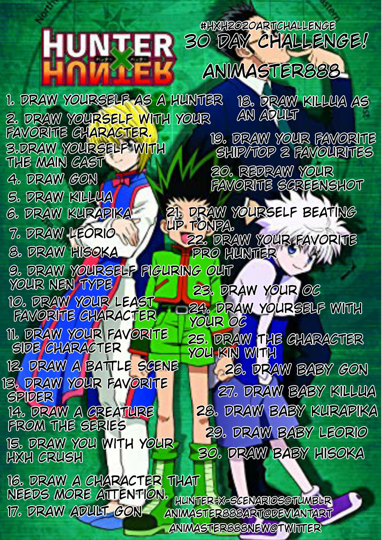 hunter x reader scenarios! — Day 2