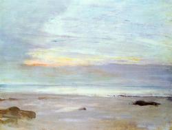 theartistsmanifesto:  Whistler, Crepuscule in Opal; Trouville, 1865, Oil on canvas. 