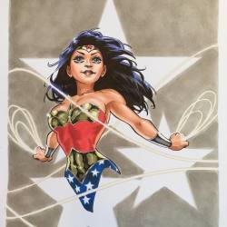 tombancroft1:Got this amazing #WonderWoman #commission from @mathieu_reynes today!  I got me a killer Cap and WW collection going and this one goes to the top ten favs!  Thanks Matt!