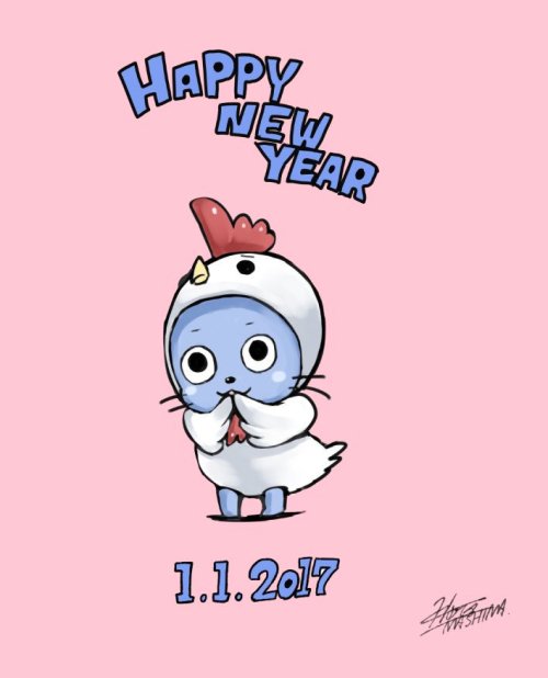 darkflamedragonslayer: HAPPY NEW YEAR! Art by Hiro Mashima