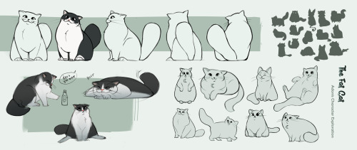 The Fat Cat - Character VisDev (Calla & Adonis) When developing the characters for The Fat Cat, 