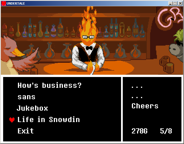 scarodactyl:  This is a bit of an obscure easter egg in Undertale.  Normally you