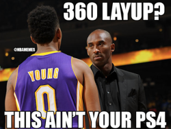 thenbamemes:  Kobe Bryant vs. Nick Young!