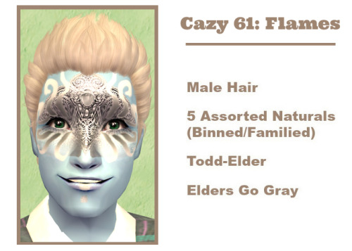 Here’s the next male-only hair, a fun spiky one. ^^ It comes in Remi’s naturals (and texture), my us