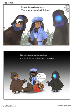 jns-art:  Real Overwatch horror story, Ana