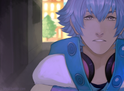cresii:  Redraw of Aoba’s first encounter with Usui! I’ve been really excited to try this out. 