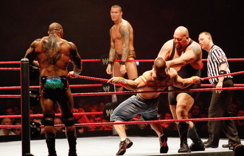 rwfan11:  ….I think Randy is getting turned on watching John get choked by Big