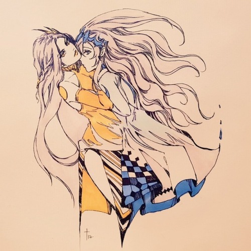 The Sun and The Moon The gravity between us.  Inktober day 20 &amp; 21