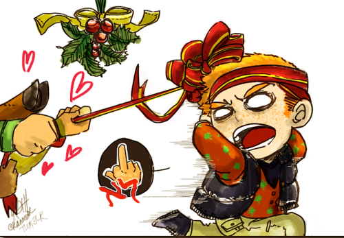 kannibal: Doing a thing for my fandoms :D Happy Holidays, guys! In which Jehan hangs the mistletoe h