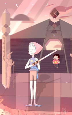 mitcheloi:  Pearl… AND STEVEN!Aahahha this took me so long I die now. This is my contribution to the fandom I suppose :’D Also on Deviantart: http://fav.me/d9q60xj Next up I’ll be drawing Garnet and Steven! 