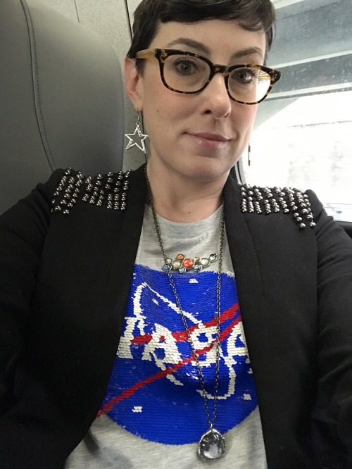 This may be my most favorite T-shirt Tuesday post ever. I’m so in love with my sequin flip NASA tee 