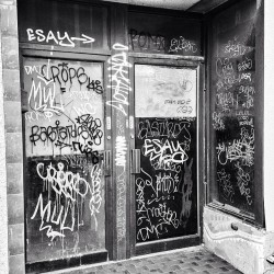 mikelvthn:  A #Toronto door photographed by @SteveWard_ #ILoveBombedDoors by tagsandthrows http://ift.tt/1in2nUb 