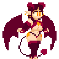 sliceofppai: nsfwesflint: Oh I forgot to post this here when I made it earlier- it’s @sliceofppai ‘s Unnamed Succubus in pixels cus I need to make some pixelarts again. Thanks again for this I love it!! ;;  &lt; |D’‘‘‘