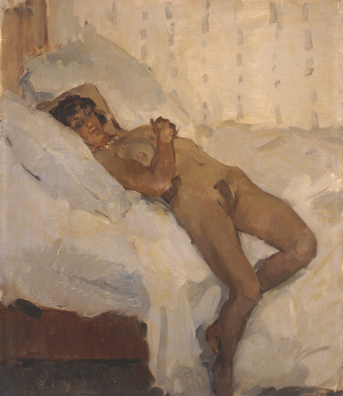 wild-caucs: bernar444:“Reclining Nude” (1934) | Isaac Lazarus Israels | Frans Hals Museu